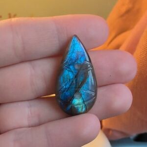 Blue Teardrop Labradorite Stone